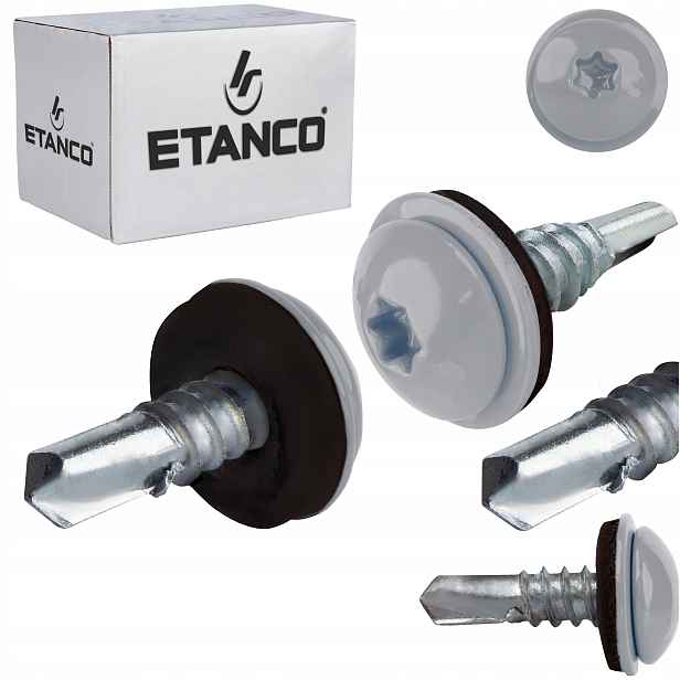 Šrouby do kovu Torx 5 mm 5,5 x 19 mm Ral 9006 250 ks Etanco GT5 Ph Z14