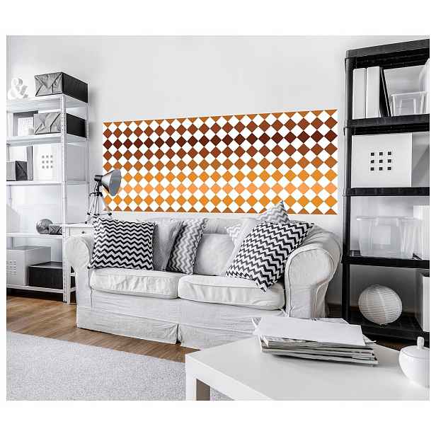 Fototapeta Romby a diamanty Geometrie 250x104 Vzor v Bezachu a Bílé lepidlo
