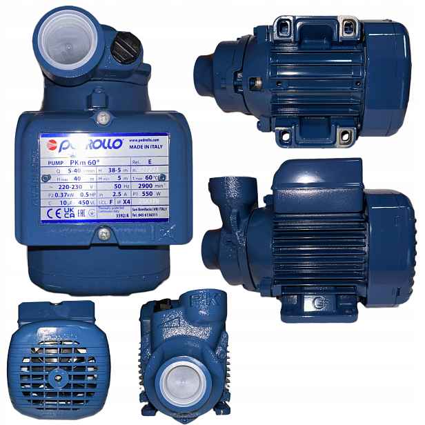 Povrchová Pumpa Na Vodu Italská Pedrollo 370 W, 230 V PKm60 Silná