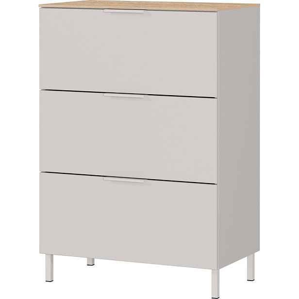 Krémová matná skříňka 68x98x40 cm Savoca – Germania