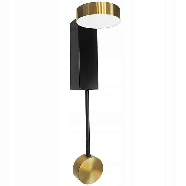 Led Nástěnná Lampa Černá Zlatá Kartáčovaná Do Obývacího Pokoje Gold Toolight