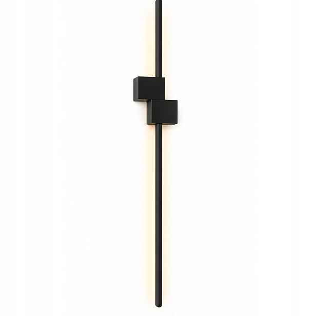 Moderní nástěnná lampa Led 3000K černá 9W+3W 80 cm