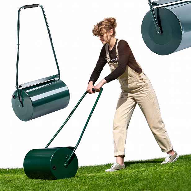 Váleček Na Trávy Zahradní Trávník Murawy 50 cm Kovový Šlehač Země 40 L