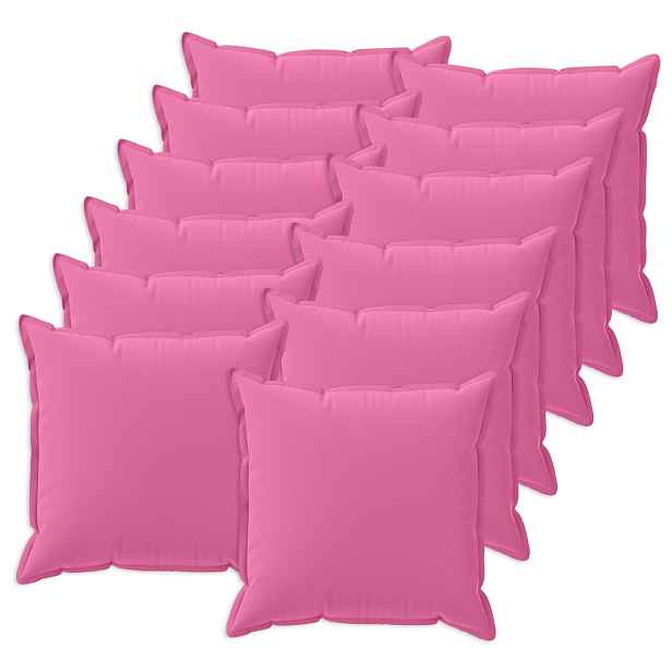 vidaXL Polštář 12 ks HOUTEN Růžová 40 x 40 cm Polyester