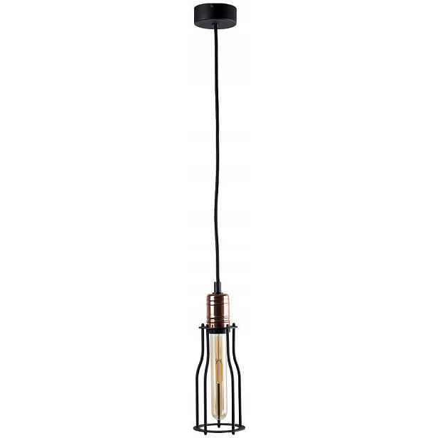 Závěsná lampa Workshop Černá Kovová Stínidlo 1xE27 9,5cm Stropní Svítidlo Dům