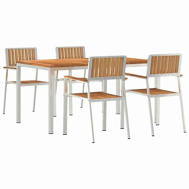 vidaXL Zahradní jídelní sada 5 ks 150 x 90 x 75 cm