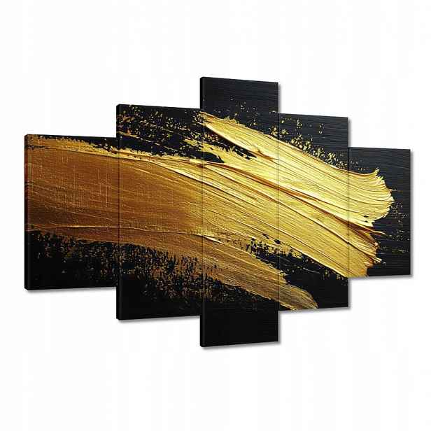 Obrazy 120x80 Zlaté šumění štětcem