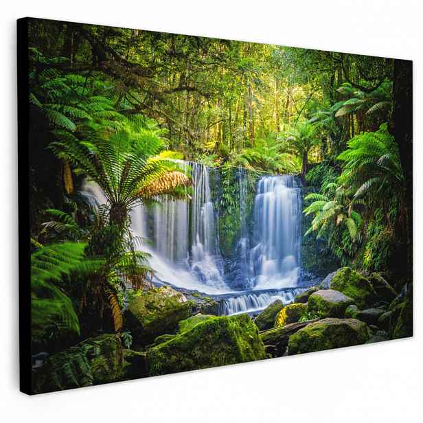 MuchoWow OBRAZ NA PLÁTNĚ Džungle - Vodopád - Austrálie - Rostliny - Příroda 90x60 cm