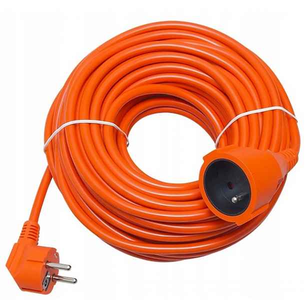 Prodlužovací Kabel síťový Zásuvka s uzemněním 50m oranžový (3x1,5mm)