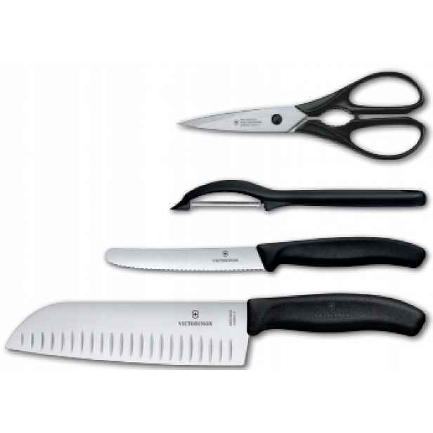Sada Kuchyňských Nožů Victorinox Swiss Classic 4 dílná sada s nůžkami