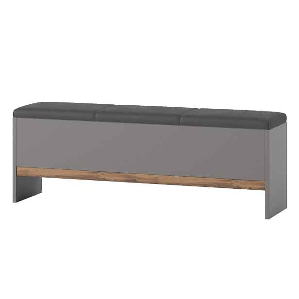 Szynaka Čalouněná lavice Livorno 65 165 cm šedá/dub Wotan