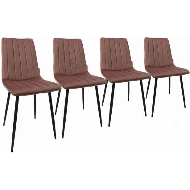 Sada 4 židlí DankorDesign Axa starorůžová