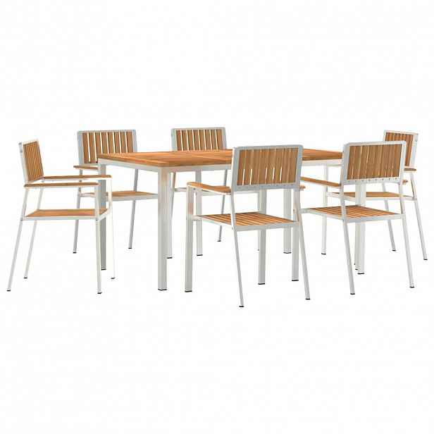 vidaXL Zahradní jídelní sada 7 ks 150 x 90 x 75 cm