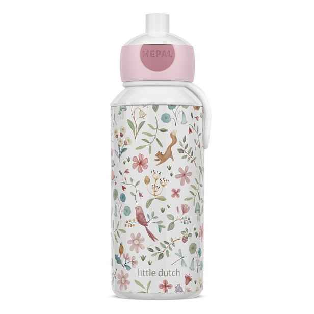 Bílá/růžová plastová dětská lahev 400 ml Fairy Wonders by Little Dutch – Mepal