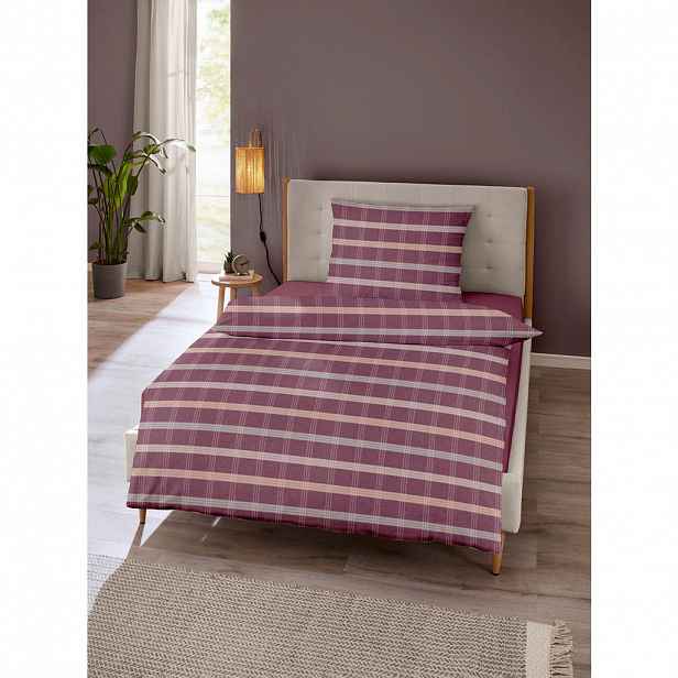 POVLEČENÍ, flanel, bordeaux, 140/200 cm