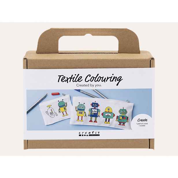 Creativ Company Kreativní sada - Textilní taštičky s roboty