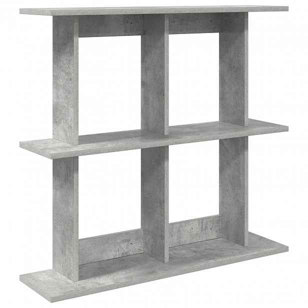 vidaXL Nástěnná polička Nástěnná montáž Betonově šedá 100 x 20 x 75 cm