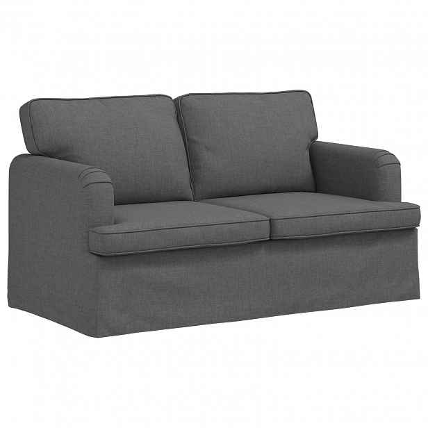 vidaXL Pohovka Tmavě šedá 144 x 80 x 85 cm textil