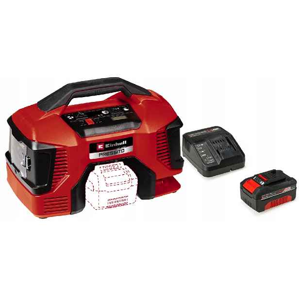 Einhell Kompresor Pressito 18/21 4020467 Sada S Akumulátor 4AH