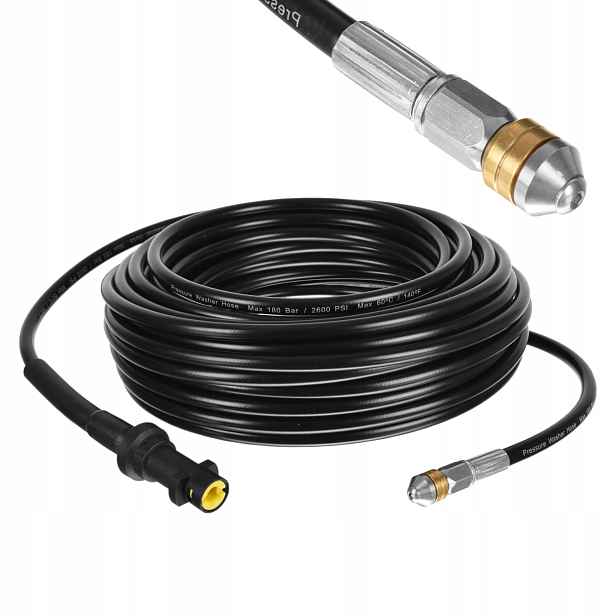 Hadice 20 m pro čištění kanalizace, rotační tryska Karcher K2 K3 K4 K5 K6 K7