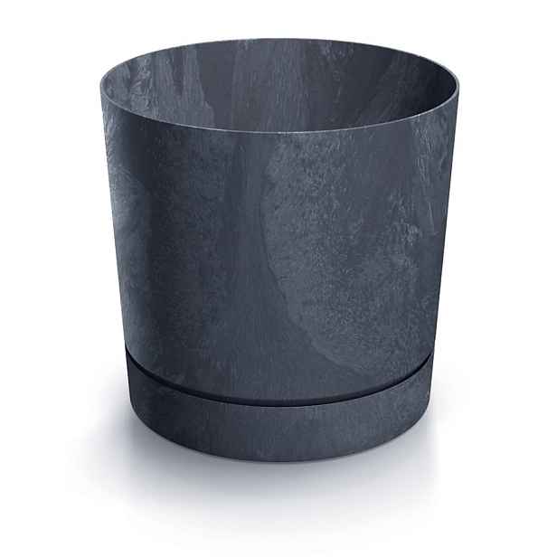 Prosperplast Květináč TUBOS P BETON EFFECT antracitový matný, varianta 10,8 cm
