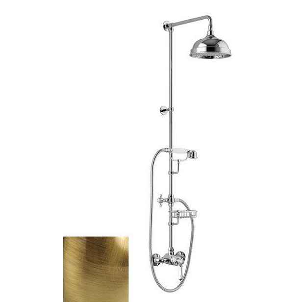 Sapho VIENNA sprchový sloup s pákovou baterií, mýdlenka, 1291mm, bronz