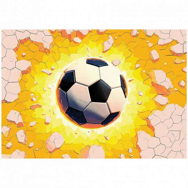 Wallarena FOTOTAPETA do chlapeckého pokoje fotbal 3D efekt 250x175