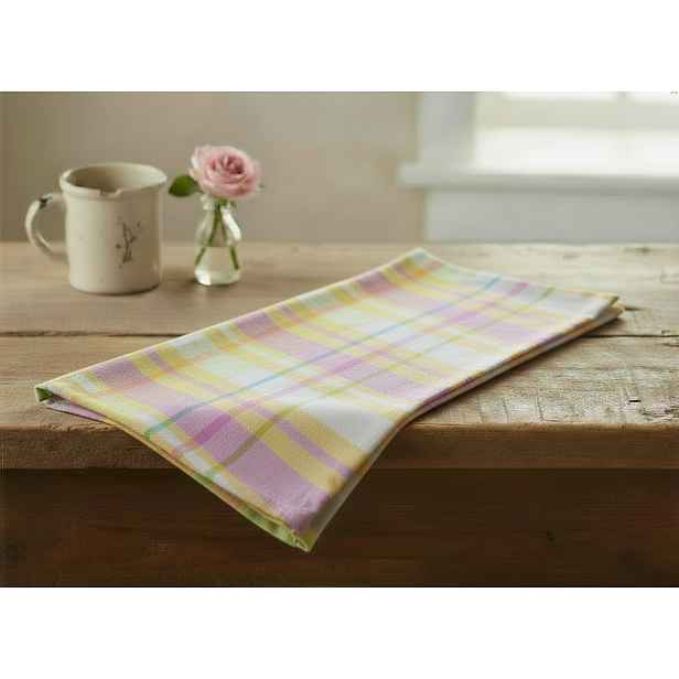 Kuchyňská bavlněná utěrka PATCHWORK žlutá 45x65 cm 100% bavlna