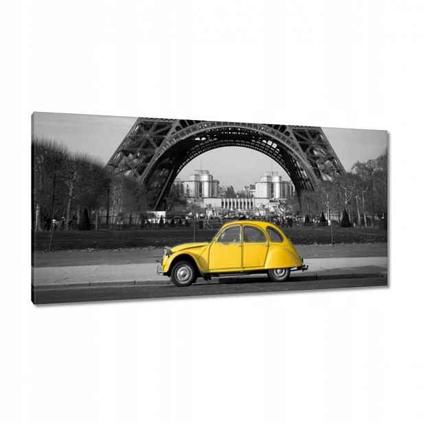 Obrazy 115x55 Žlutý Citroen v Paříži