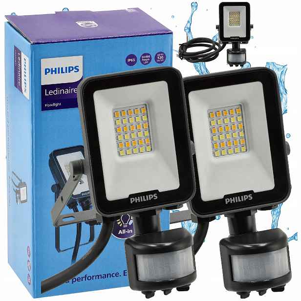 Philips Halogen Led se senzorem pohybu a soumraku 10W 1200lm Barva Cct x2
