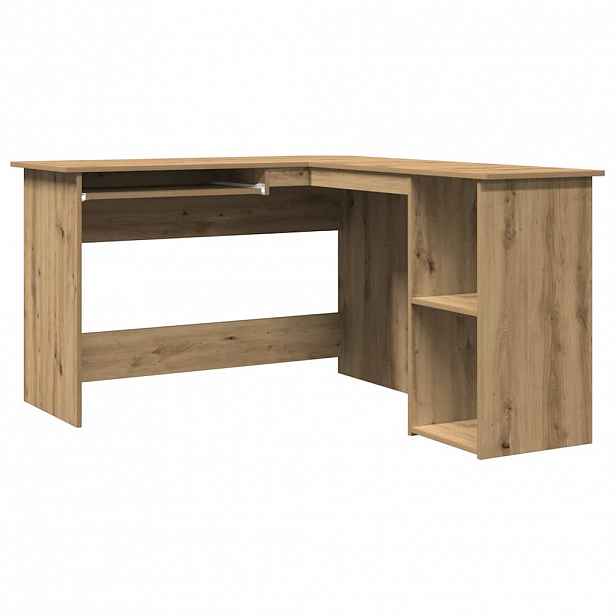 vidaXL Rohový psací stůl dub artisan 120x140x75 cm kompozitní dřevo