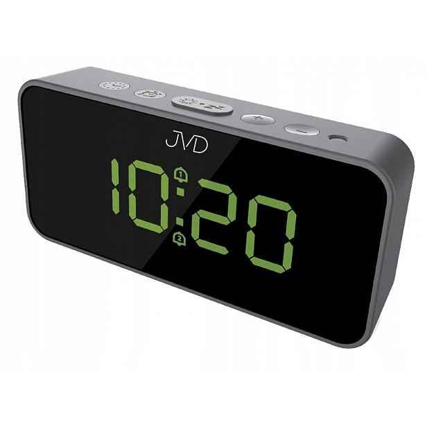Budík S Teploměrem Jvd SB3212, Dva Usb Alarmy