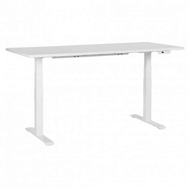 Beliani PSACÍ STŮL bílý 180/72 cm elektrický výškově nastavitelný Destin III