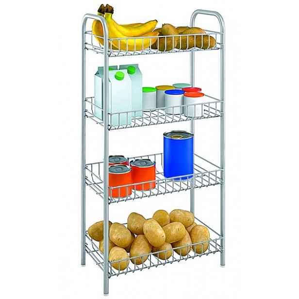 Kovový regál se 4 košíky Monaco