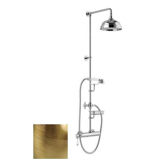 Sapho VIENNA sprchový sloup s pákovou baterií, mýdlenka, 1267mm, bronz