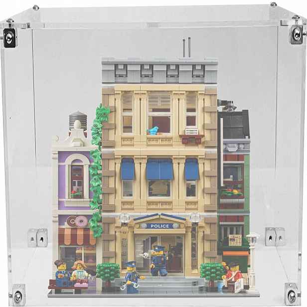 Vitrína Drewlandia pro sadu Lego 10278 Creator Expert Policejní stanice