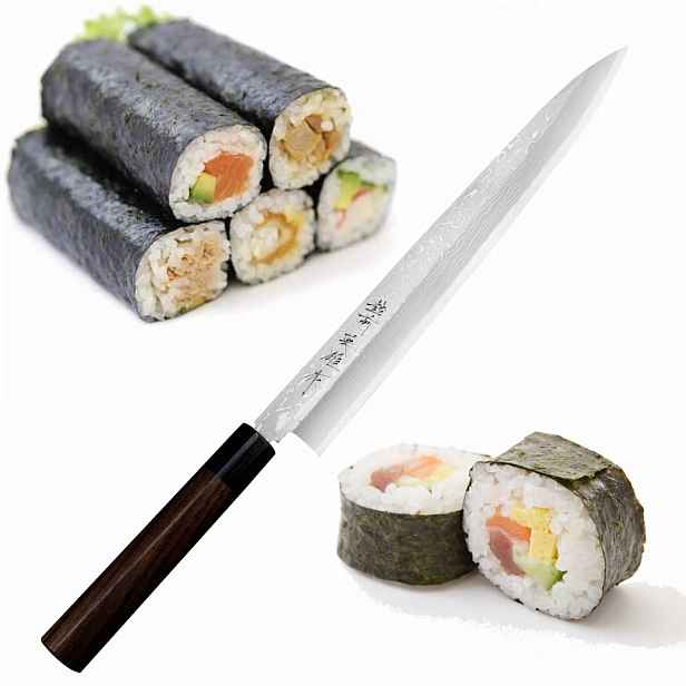 Hideo Kitaoka Shirogami Satin Japonský Nůž Yanagi Sashimi na sushi 27 cm