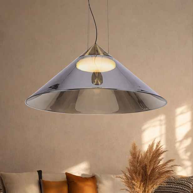 Lampa wisząca Presto 50 szklana z dymionym kloszem nad stół do salonu GX53