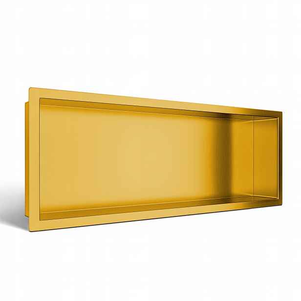 Wall-box One Gold Zlatá policová polička 60x20x10 cm z nerezové oceli