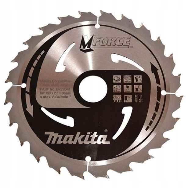 Makita B-32041 pilový kotouč 190mm*30mm, 24Z (old=B-08056)