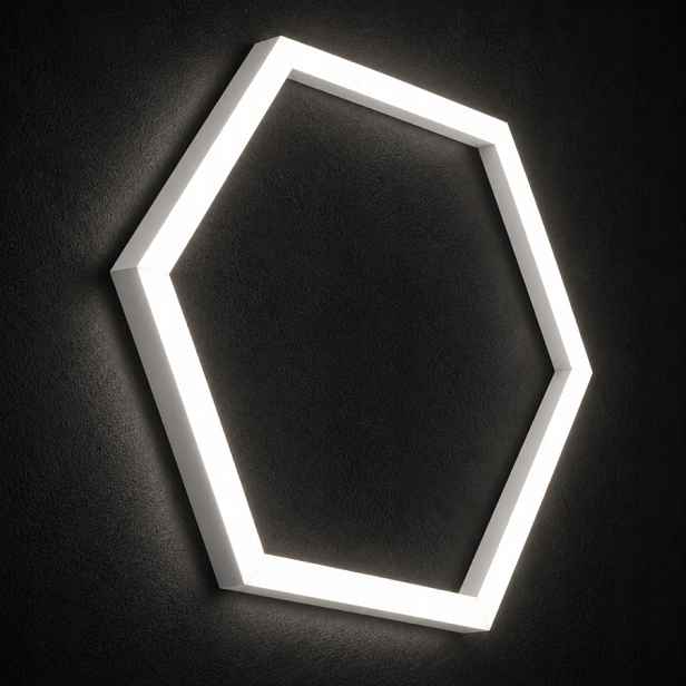 Stropní Svítidlo Led černý 92x79 Cm 42W auto detailing studio HEX1 4000K výkonný