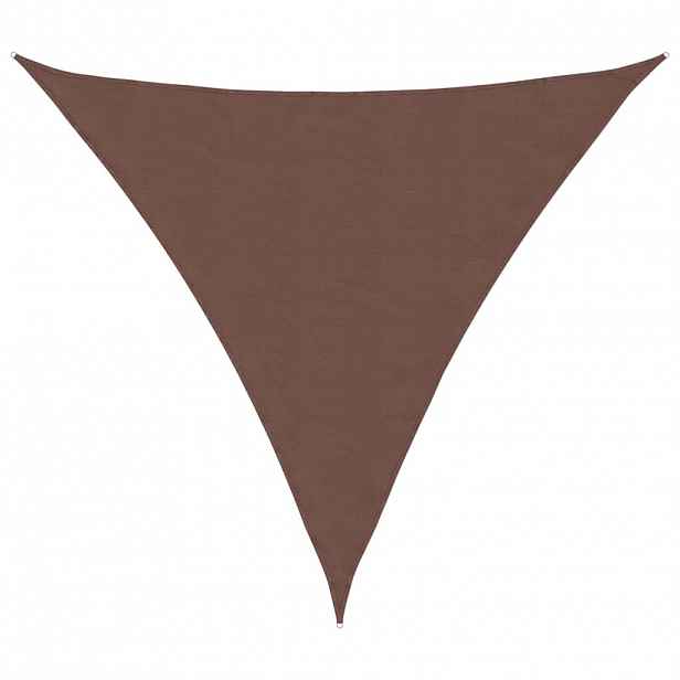 vidaXL Stínící plachta oxfordská látka trojúhelníková 6x6x6 m hnědá