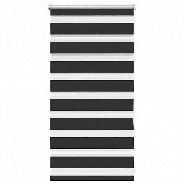 vidaXL Zebrová roleta 40,9 x 100 cm Šířka látky 36,7 cm černá