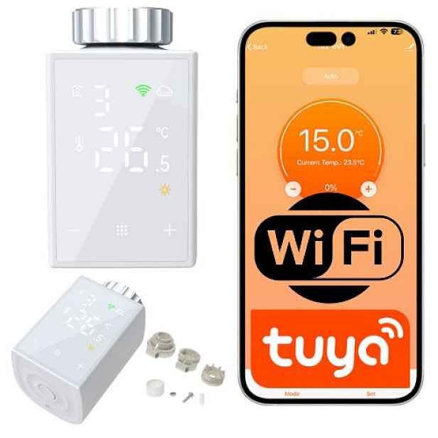 Inteligentní termostatická kartuše na radiátor WiFi Tuya M30 Smart Life