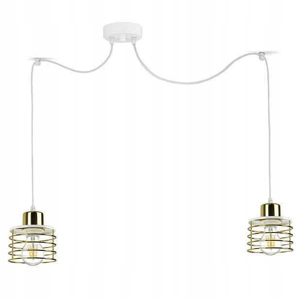 Závěsná lampa Lustr Pavouk Glam Zlatý Chrom Med
