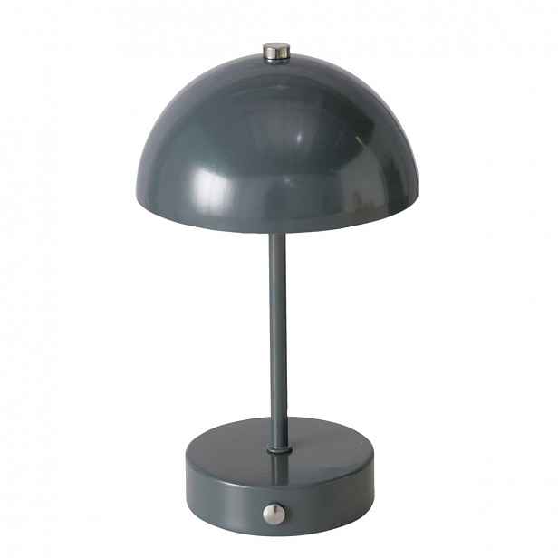 Noční Lampa Šedá Kovová Houba Petunia 15X25 CM Na Baterie
