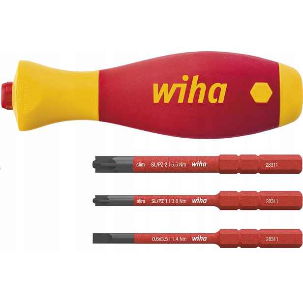 Wiha rukojeť vyměnitelné trny pro elektrikáře slimVario SoftFinish
