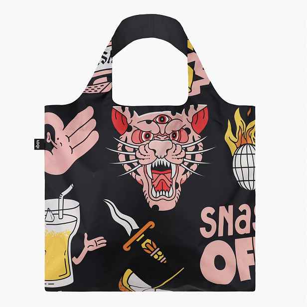 Skládací nákupní taška LOQI SNASK Tiger Black