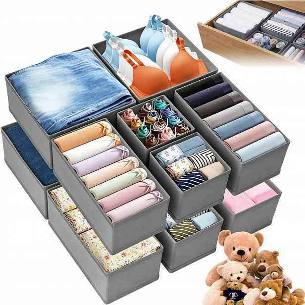Organizér Do Skříně Zásuvky Krabička Kontejner S/m/l Sada 12 Ks