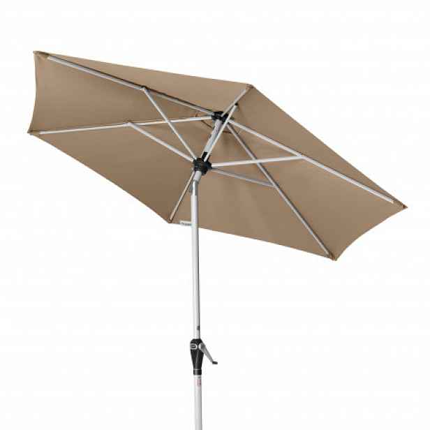 Slunečník s automatickým naklápěním klikou Doppler ACTIVE 210 cm - hnědý